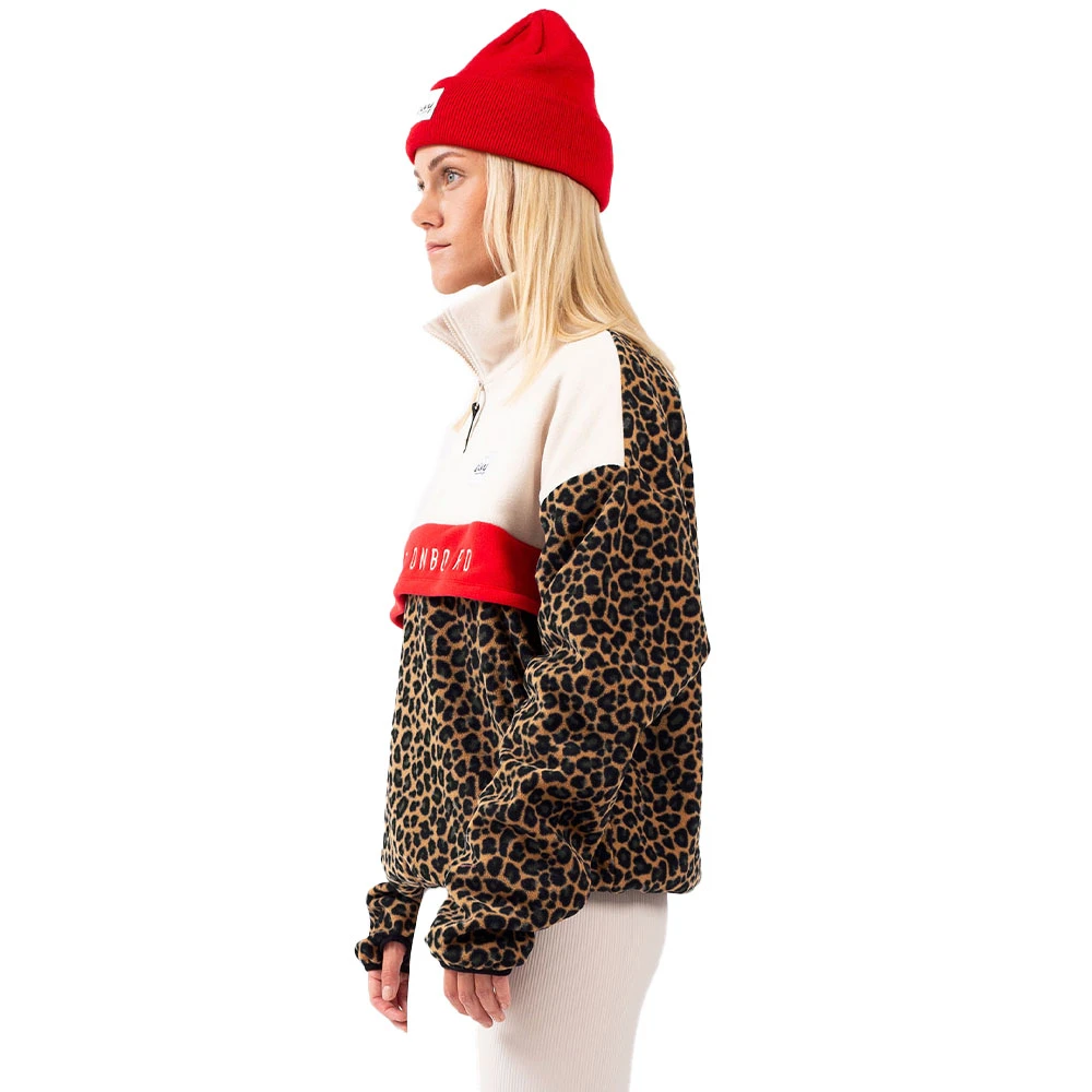 Eivy Ball Fleece Mid Layer Offwhite & Leopard Damen – Bild 2