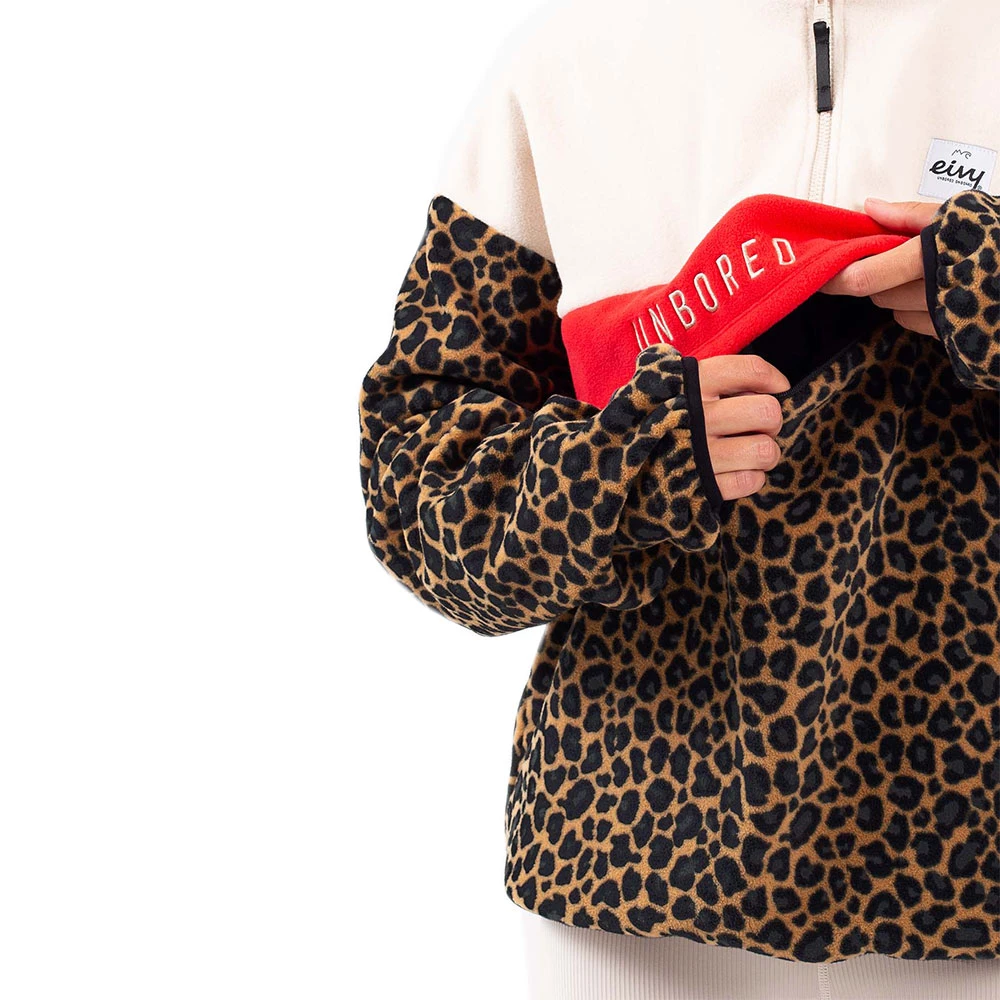 Eivy Ball Fleece Mid Layer Offwhite & Leopard Damen – Bild 3
