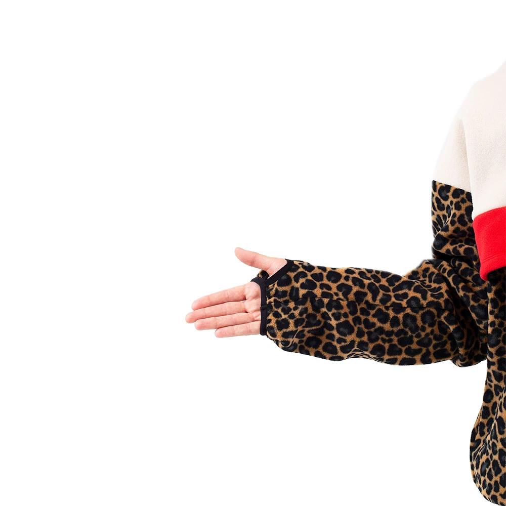 Eivy Ball Fleece Mid Layer Offwhite & Leopard Damen – Bild 4