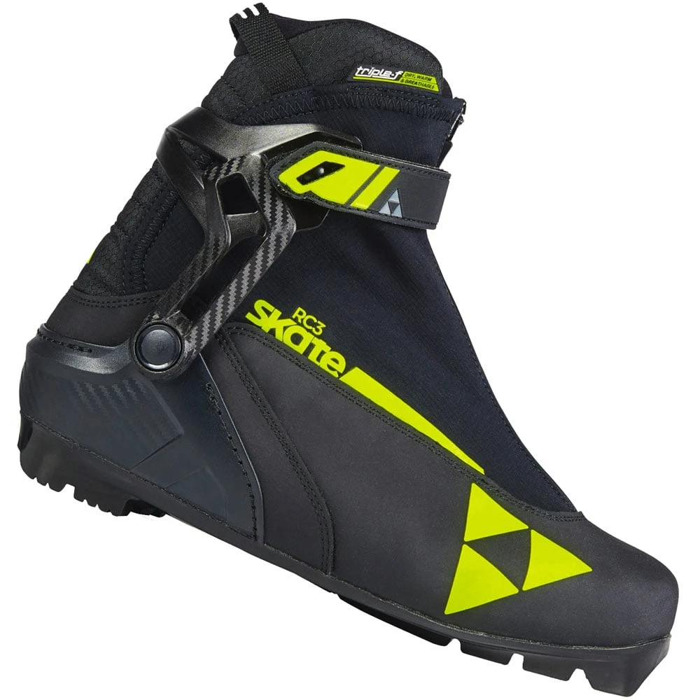 Fischer RC3 Skate Langlaufschuhe Black/Yellow Damen, Herren