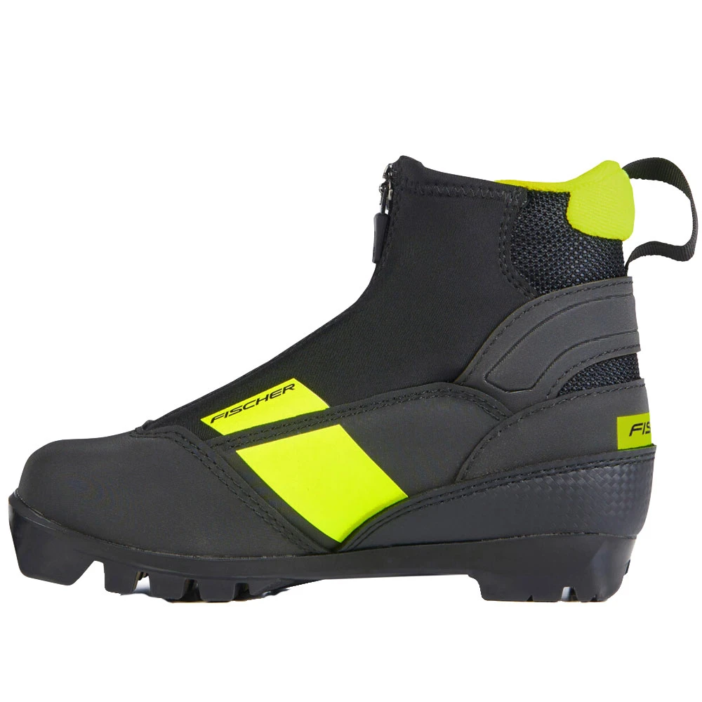 Fischer XJ Sprint Langlaufschuhe Black/Yellow Kinder – Bild 2