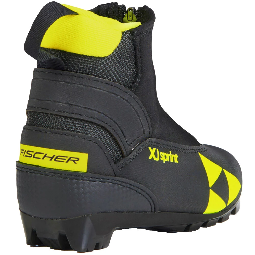 Fischer XJ Sprint Langlaufschuhe Black/Yellow Kinder – Bild 3