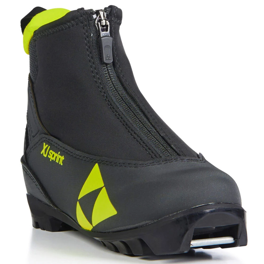 Fischer XJ Sprint Langlaufschuhe Black/Yellow Kinder – Bild 4