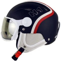 HMR H1+VTFS10 Leather Elegance Heritage Skihelm Blue Mountain/Photochromic Silver Damen, Herren