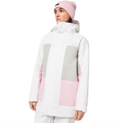 Oakley Beaufort RC Insulated Snowboardjacke White/Lunar Rock/Pink Flower Damen