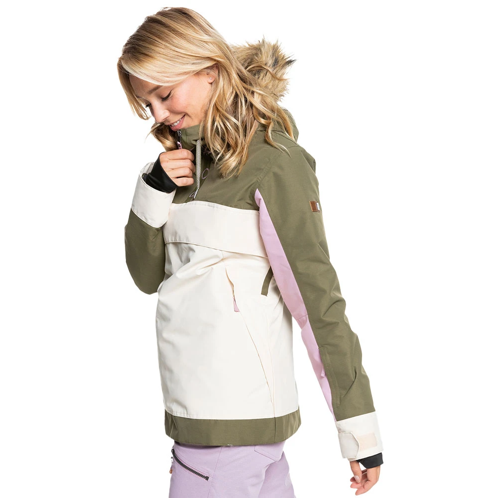 Roxy Shelter Skijacke Burnt Olive Damen – Bild 2