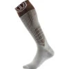 Sidas Sock Ski Merino LV Skisocken Brown/White Damen, Herren