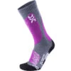 UYN Ski All Mountain Skisocken Medium Grey/Melange/Purple Damen